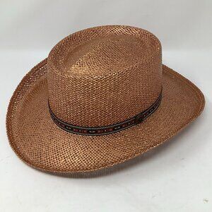 NWOT Roy & Ben Corp. cowboy hat gold women's straw fedora